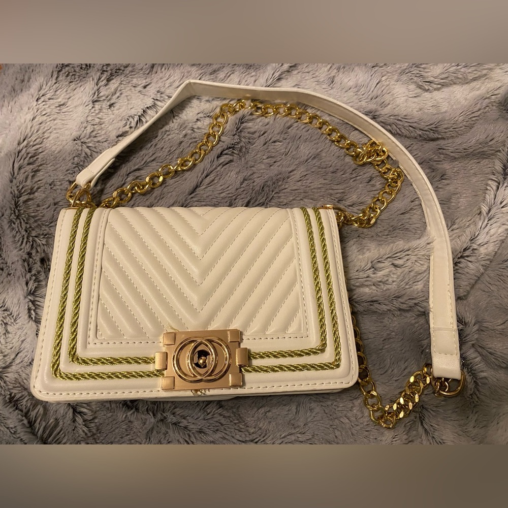 Quilted White Bag